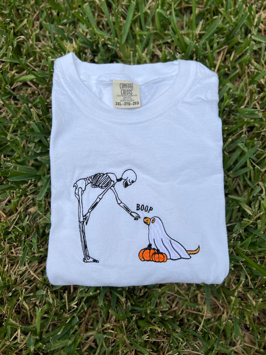 "Boop" Skeleton & Ghost Dog T-Shirt