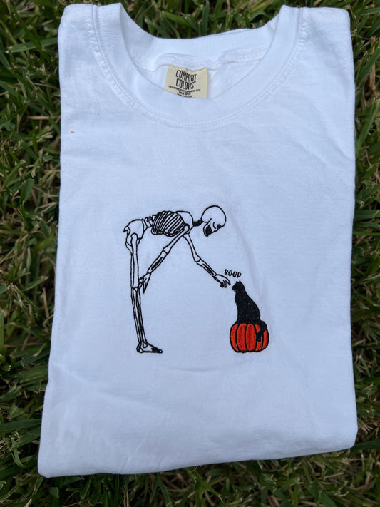 "Boop" Skeleton & Cat Crewneck