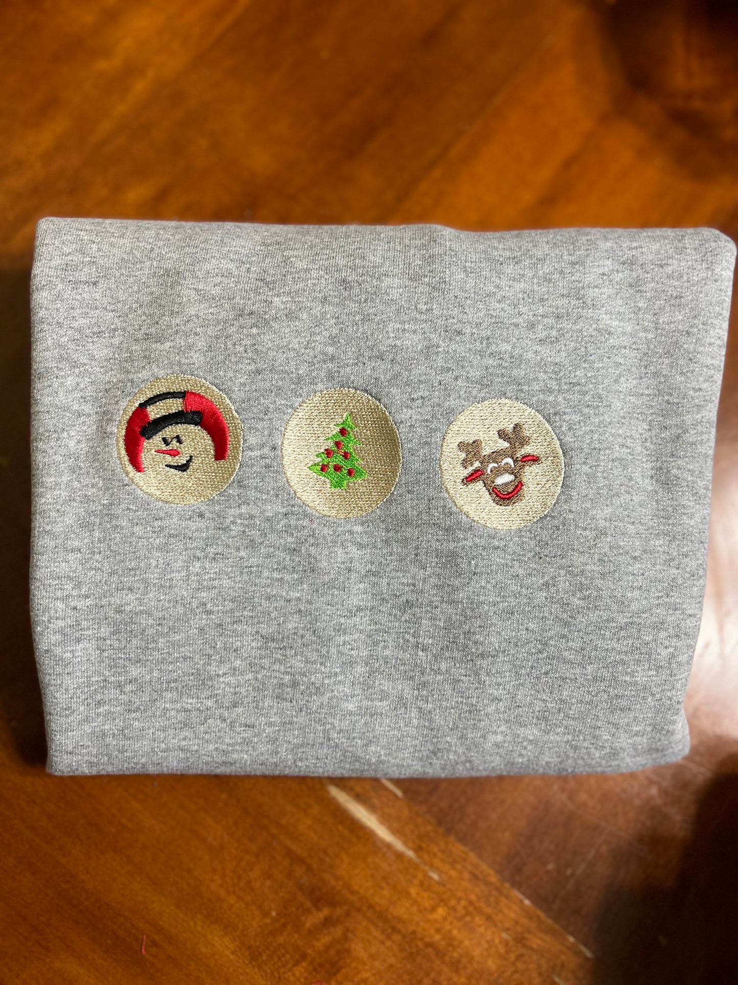 Christmas Sugar Cookies Embroidered Sweatshirt