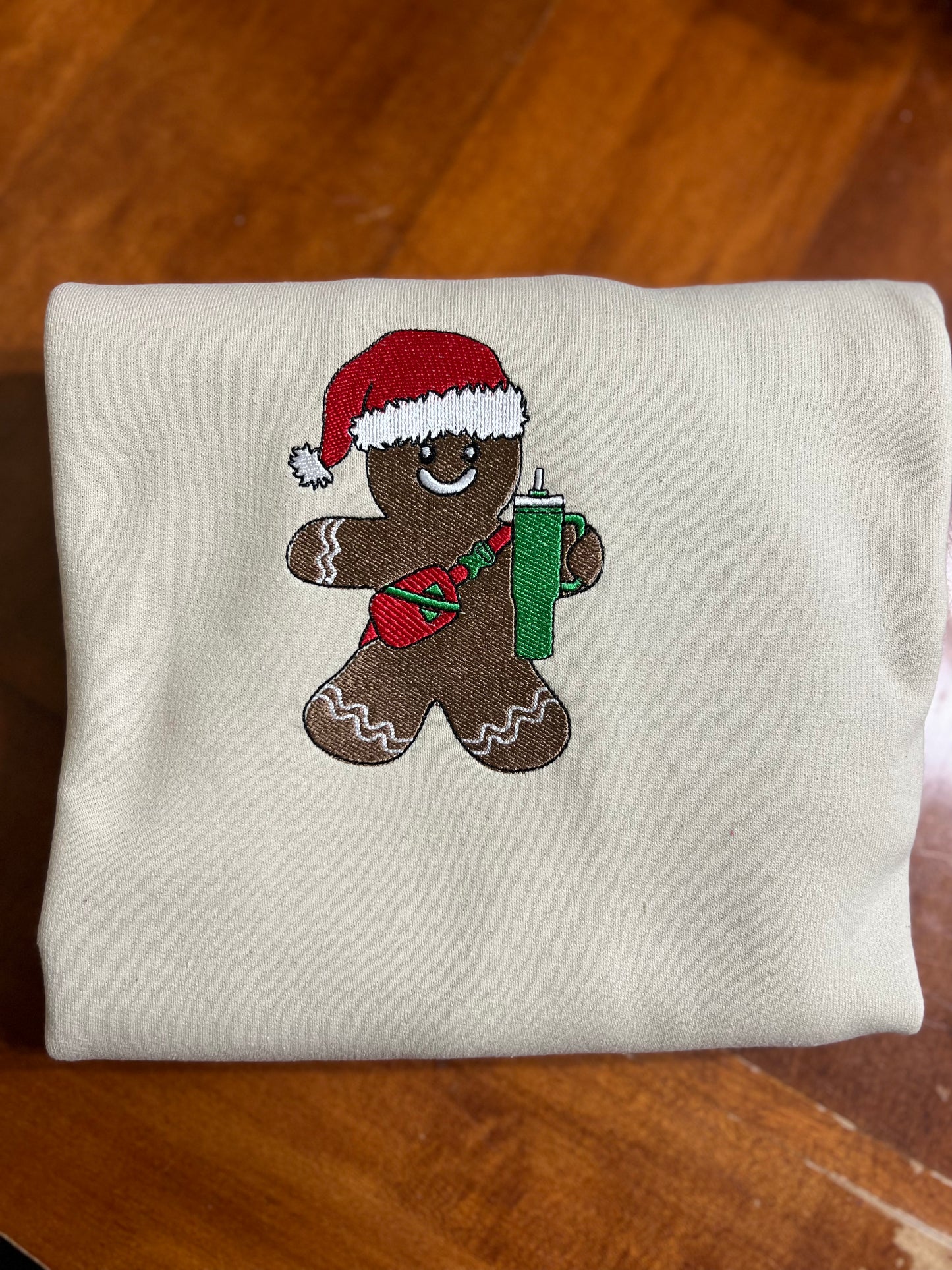 Boujie Gingerbreadman Embroidered Sweatshirt