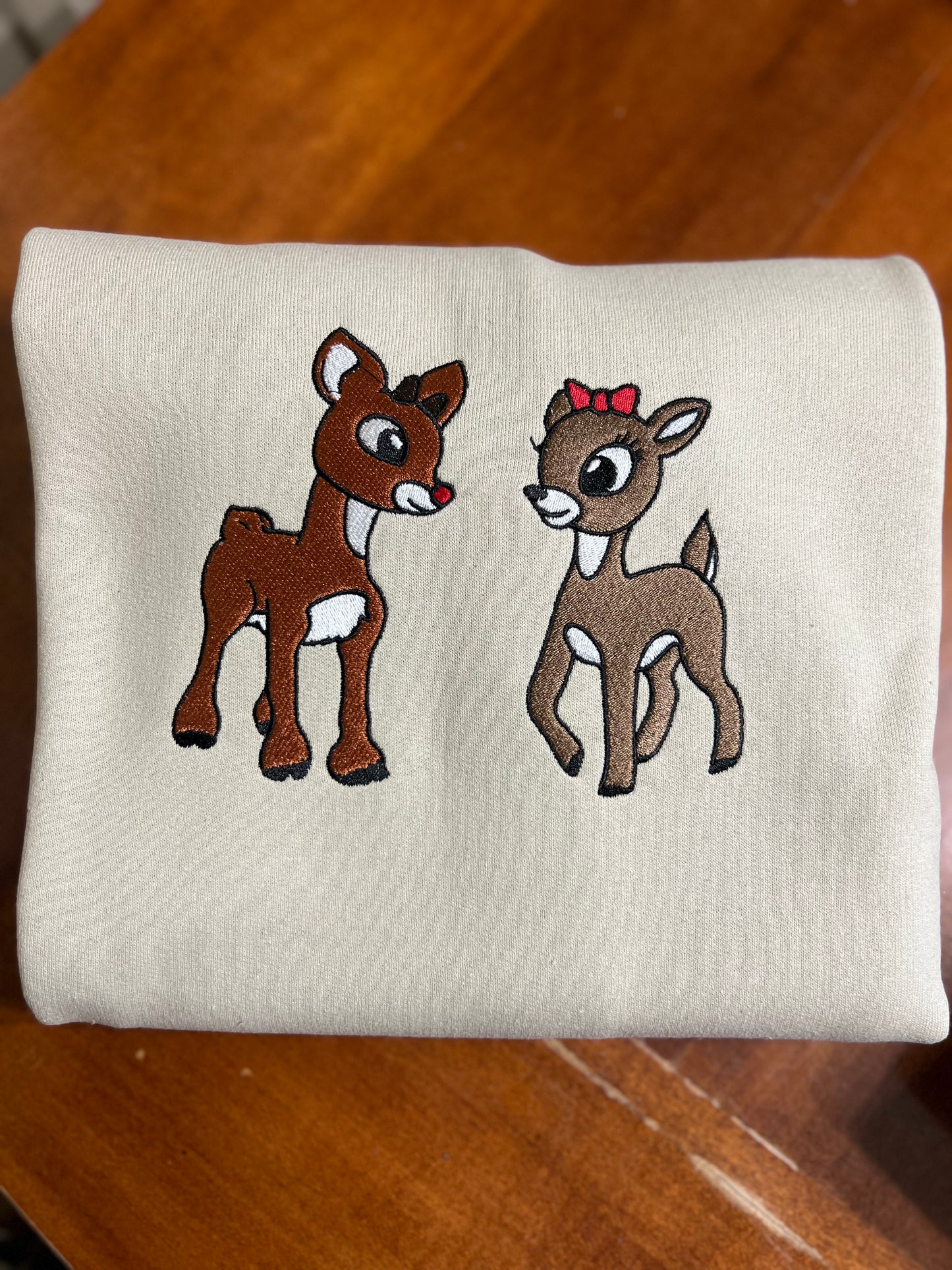 Reindeer Embroidered Sweatshirt