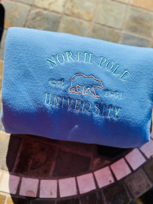 North Pole University Embroidered Sweatshirt - Youth