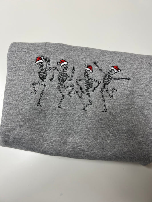 Santa Skellies Embroidered Sweatshirt - Youth