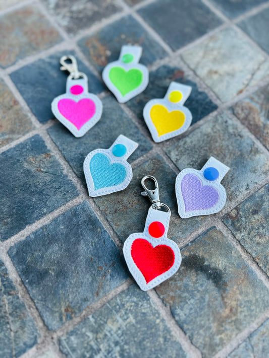 Colorful Heart Keychains