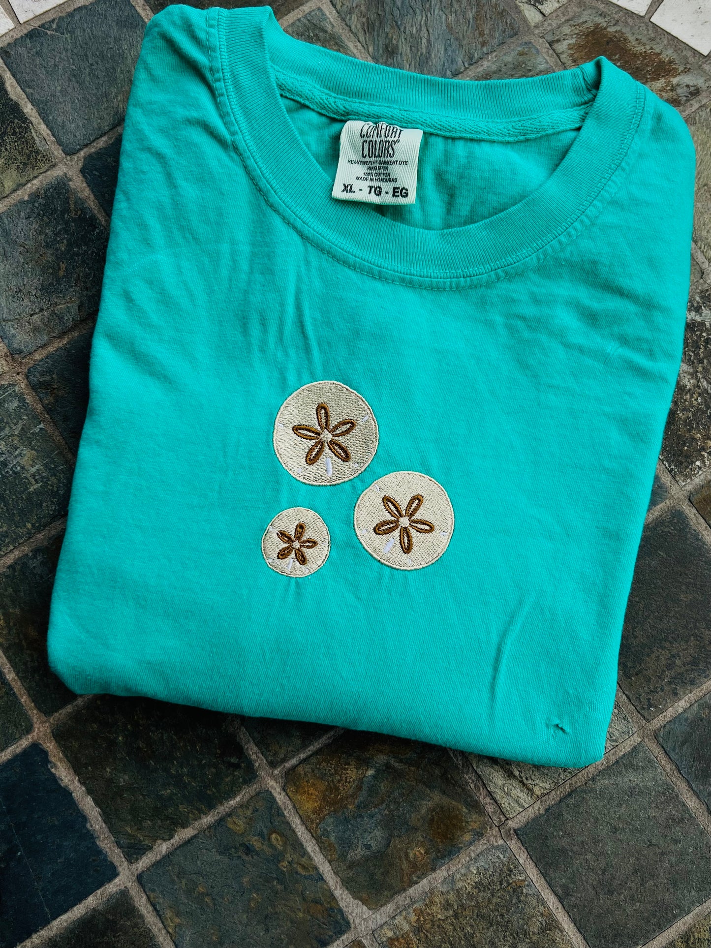 Sand Dollars Embroidered T-Shirt