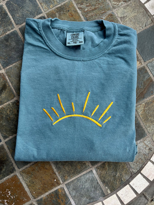 Sun Rays Embroidered T-Shirt