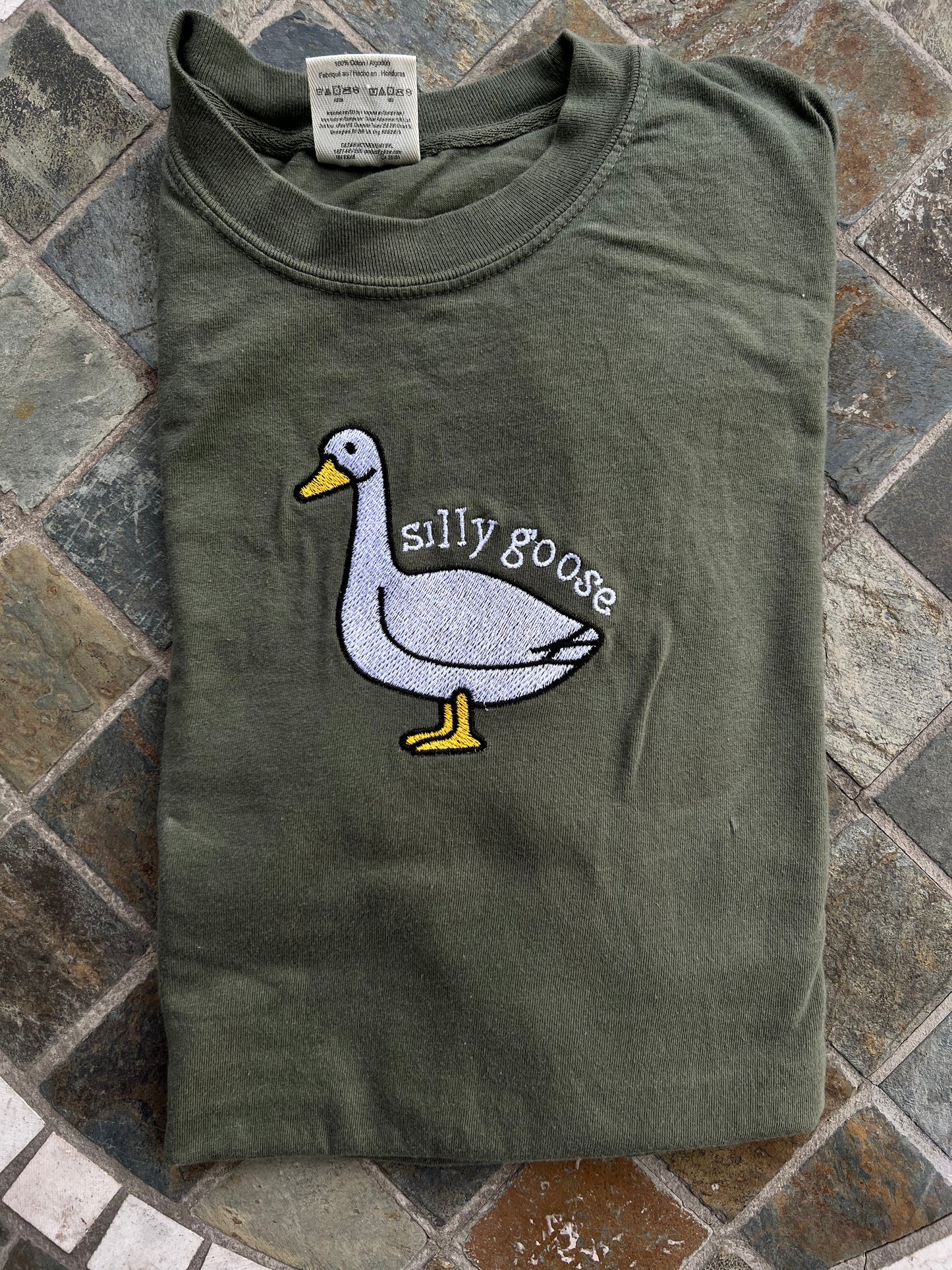 Silly Goose Embroidered T-Shirt